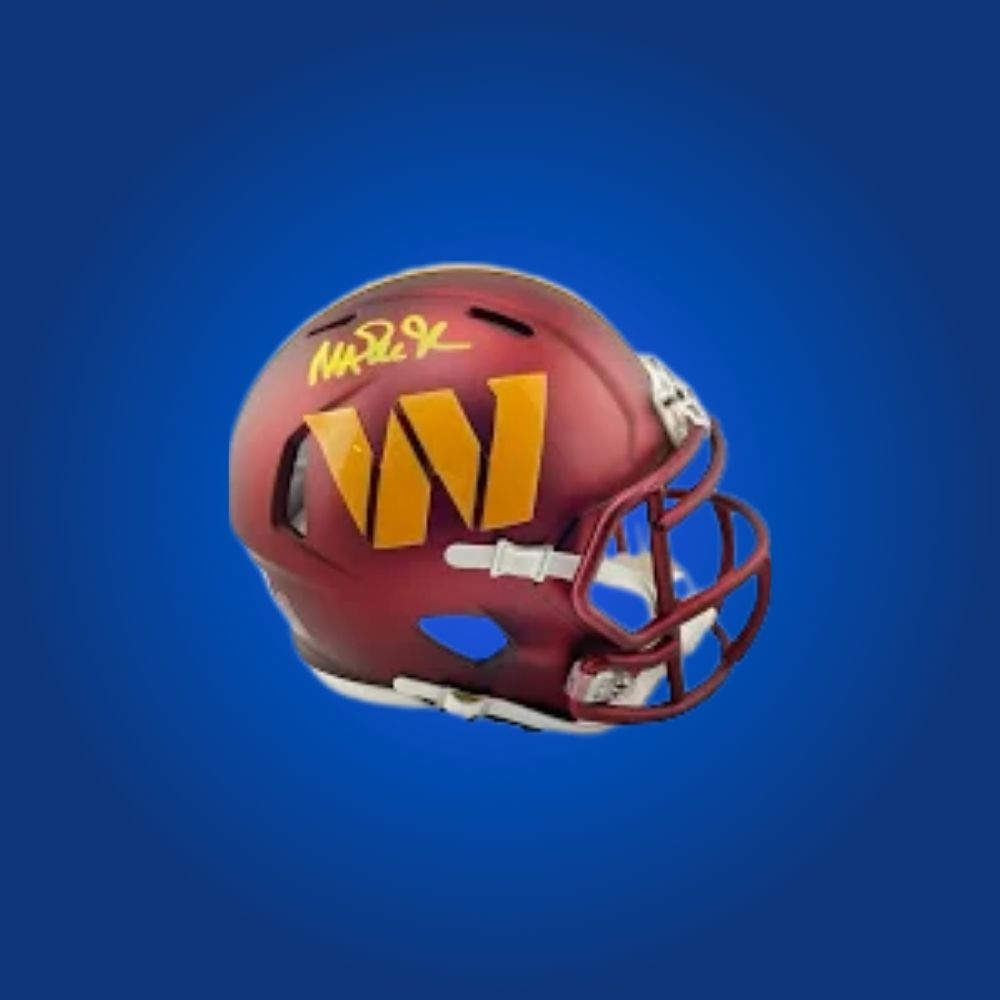 Washington Commanders mini helmet signed by Magic Johnson with Certificate of Authenticity.