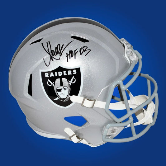 Marcus Allen Signed Las Vegas Raiders Silver Speed Authentic Helmet