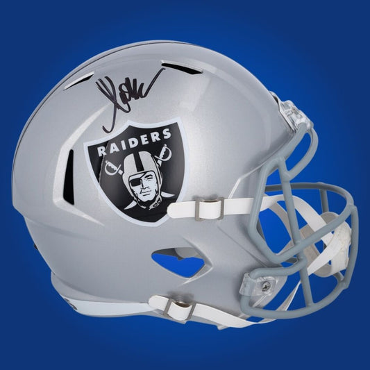 Marcus Allen Signed Las Vegas Raiders Silver Speed Replica Helmet