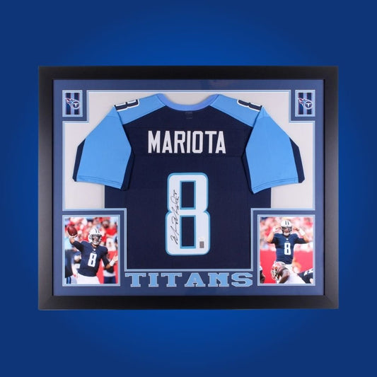 Marcus Mariota Signed Full Framed Custom Tennessee Titans Jersey