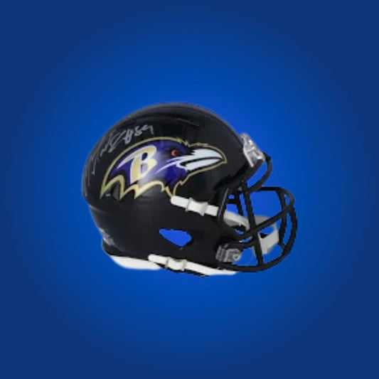 Baltimore Ravens Black Speed Mini Helmet signed by Mark Andrews, Certificate of Authenticity included