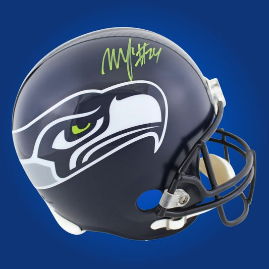 Marshawn Lynch  Signed Seattle Seahawks Green Speed Replica Helmet