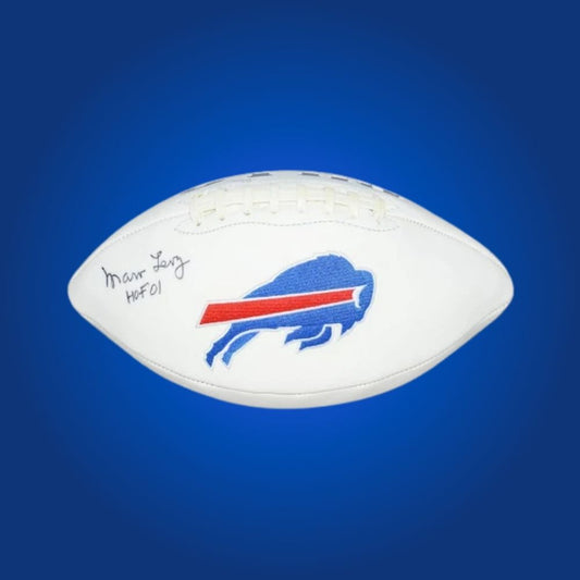 Marv Levy signed Buffalo Bills logo football, a tribute to a coaching legend, authenticated for your memorabilia collection.
