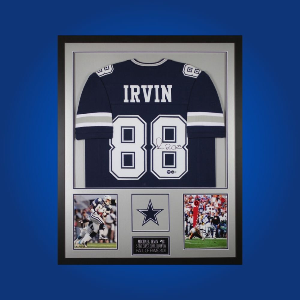 Michael Irvin Signed Full Framed Custom Dallas Cowboys Jersey