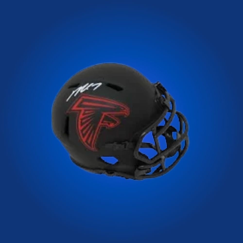Atlanta Falcons Eclipse Speed Mini Helmet autographed by Michael Vick, certified authentic