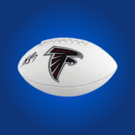 Michael Vick autographed Atlanta Falcons logo football, a prized collectible for any NFL fan, includes a certificate of authenticity.