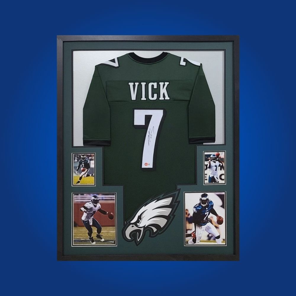 Michael Vick  Signed Full Framed Custom Philadelphia Eagles Jersey