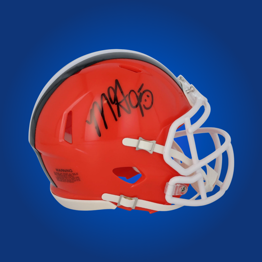 Cleveland Browns mini helmet signed by Myles Garrett with Certificate of Authenticity