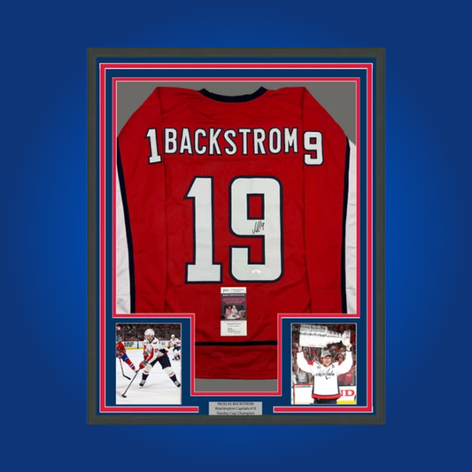 Nicklas Backstrom, Washington Capitals, Full Framed Red Jersey