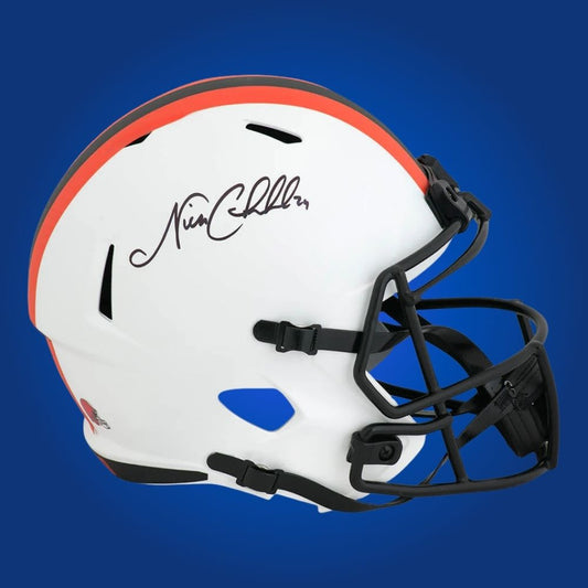 Nick Chubb  Signed Cleveland Browns F/S Lunar SpeedFlex Authentic Helmet