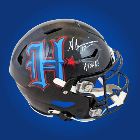 Nico Collins Signed Houston Texans ON Field H Town Grey SpeedFlex Authentic Helmet