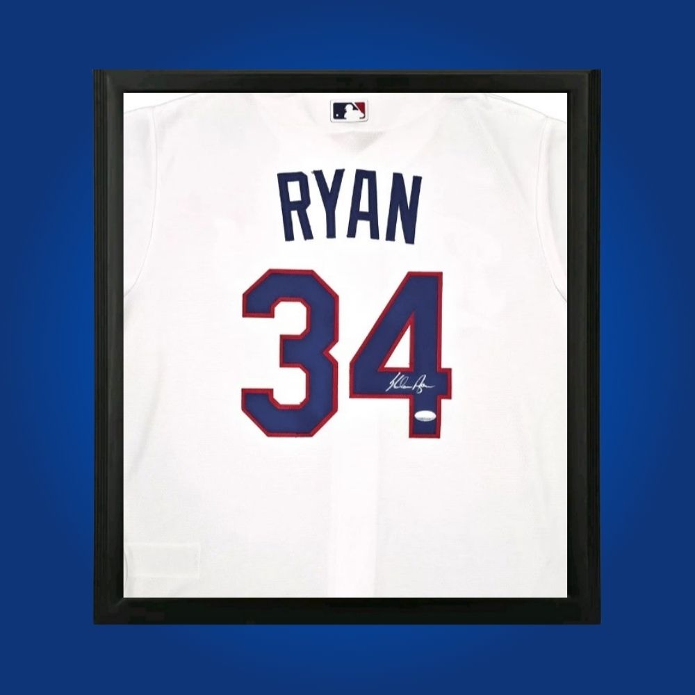 Nolan Ryan Signed Texas Rangers White Full Framed Jersey