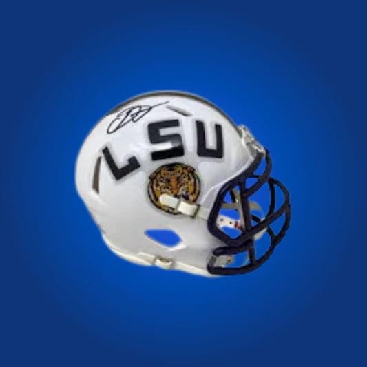 Odell Beckham Jr. signed LSU Tigers mini helmet—must-have for LSU enthusiasts and Beckham supporters.