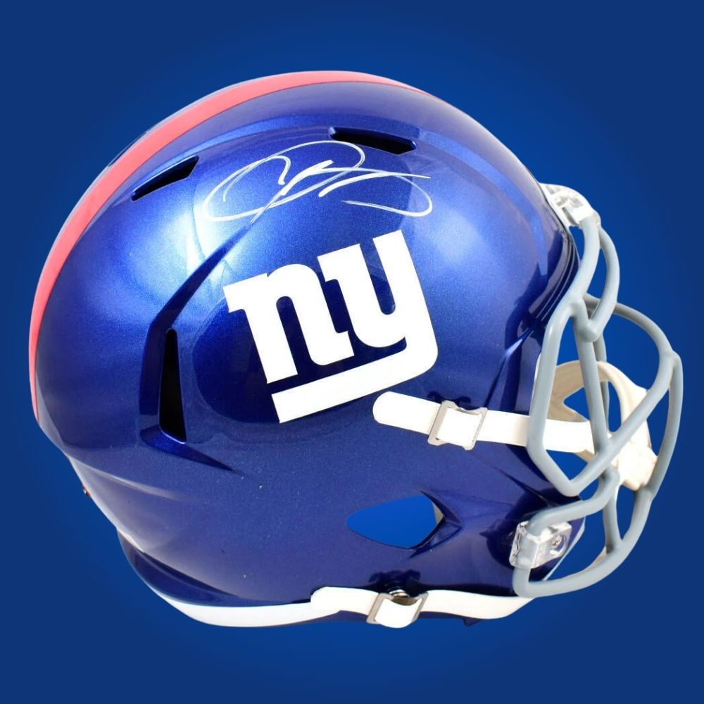 Odell Beckham Jr  Signed New  York Giants Blue Speed Replica Helmet