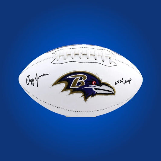 Ozzie Newsome signed Baltimore Ravens logo football, a premium collectible for Ravens fans, authenticated for confidence and value.