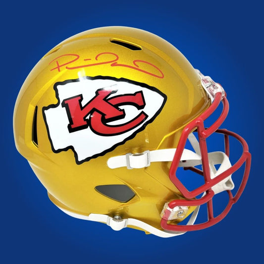 Patrick Mahomes  Signed  Kansas City Chiefs Gold Flash Speed Replica Helmet