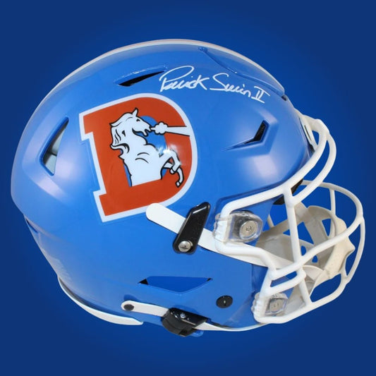 Patrick Surtain II Signed Denver Broncos 1976 Throwback Blue  SpeedFlex Authentic Helmet