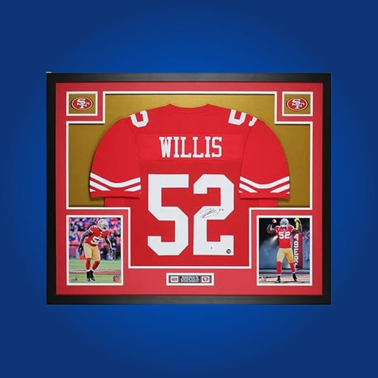 Patrick Willis Signed Full Framed Custom San Francisco 49ers Jersey