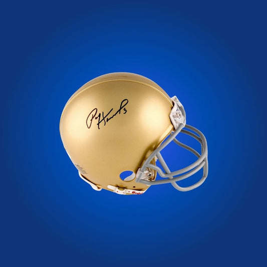 Paul Hornung signed Notre Dame Fighting Irish mini helmet—legendary collectible for Notre Dame fans and football historians.