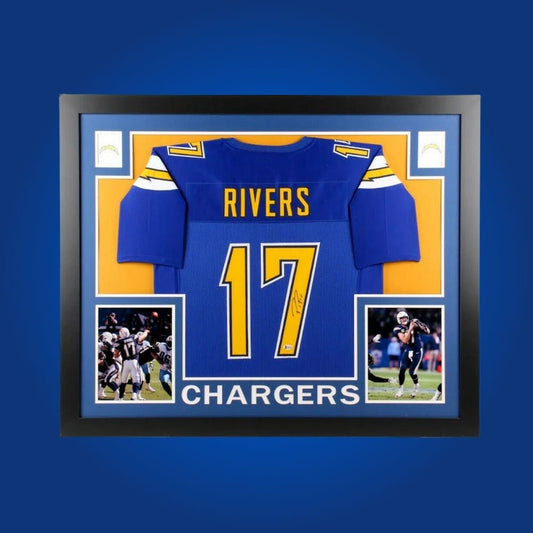 Phillip Rivers signed Full Framed Custom Los Angeles Chargers Jersey