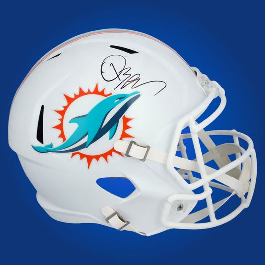 Quinn Ewers Signed Miami Dolphins White Speed Replica Helmet