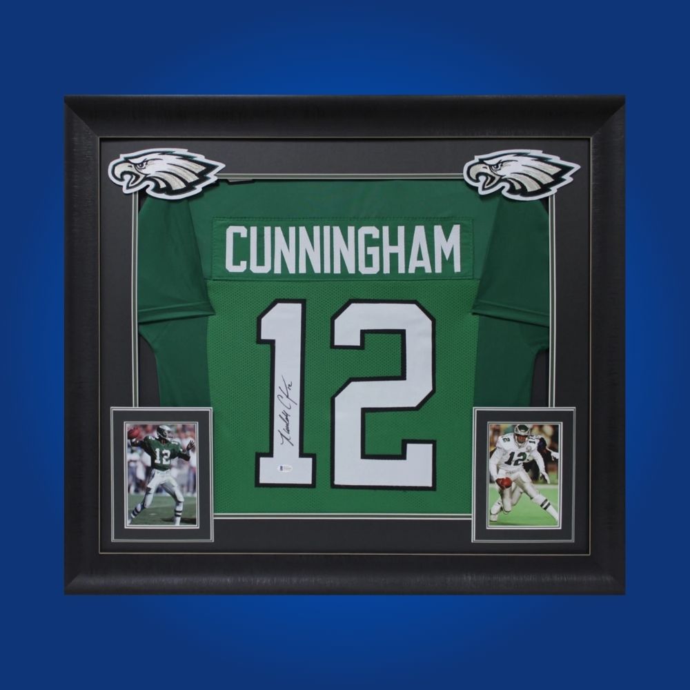 Randall Cunningham  Signed Full Framed Custom Philadelphia Eagles Jersey