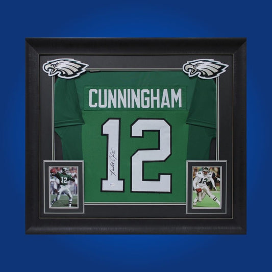 Randall Cunningham  Signed Full Framed Custom Philadelphia Eagles Jersey