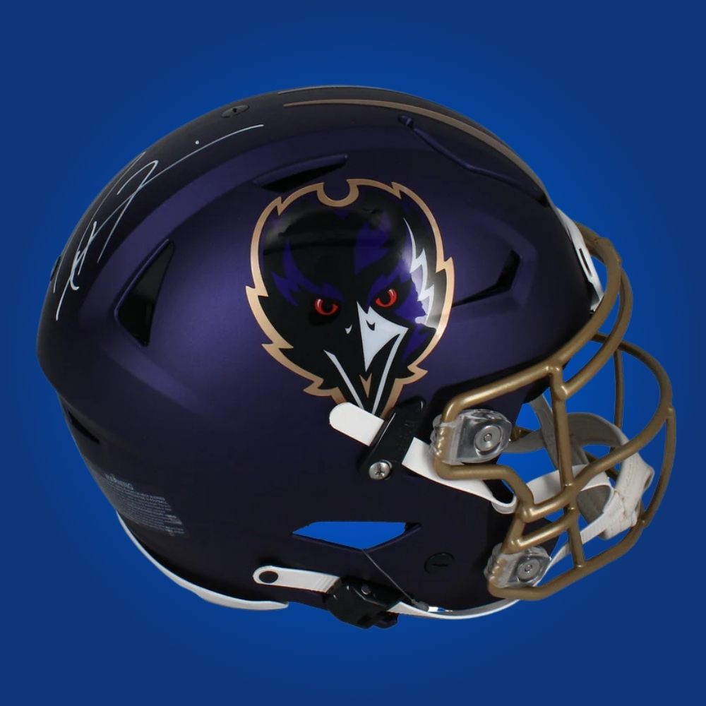 Ray Lewis Signed Baltimore Ravens Authentic Alt Purple  SpeedFlex Helmet