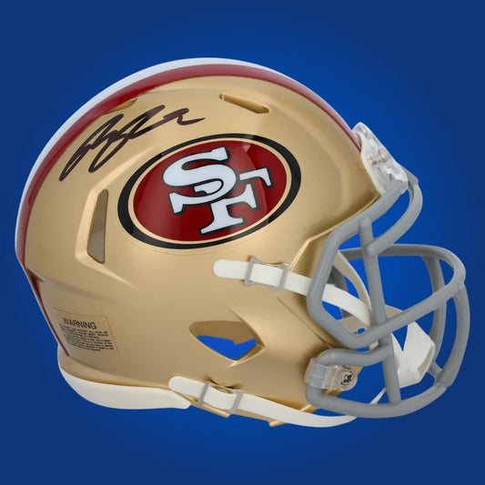 Ricky Pearsall  Signed San Francisco 49ers  Gold SpeedFlex  Authentic Helmet
