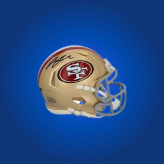 San Francisco 49ers mini helmet signed by Ricky Pearsall with Certificate of Authenticity.