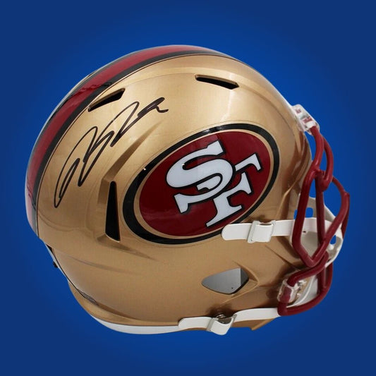 Ricky Pearsall Signed San Francisco 49ers Gold Speed Replica Helmet