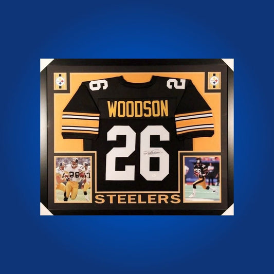 Rod Woodson Signed Full Framed Custom Pittsburgh Steelers Jersey