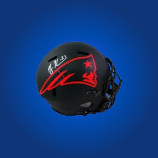 New England Patriots mini helmet signed by Rodney Harrison with Certificate of Authenticity.