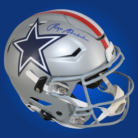 Roger Staubach Signed Dallas Cowboys 76 TB Silver  SpeedFlex Authentic  Helmet