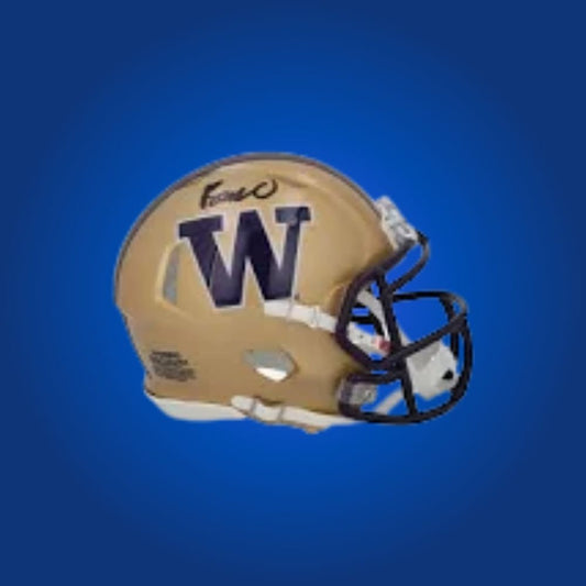 Rome Odunze signed Washington Huskies mini helmet—ideal keepsake for Huskies fans and Odunze memorabilia collectors.