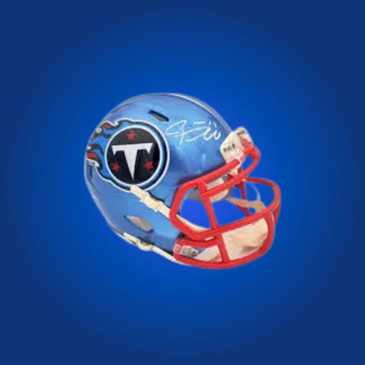 Tennessee Titans mini helmet signed by Ryan Tannehill with Certificate of Authenticity.