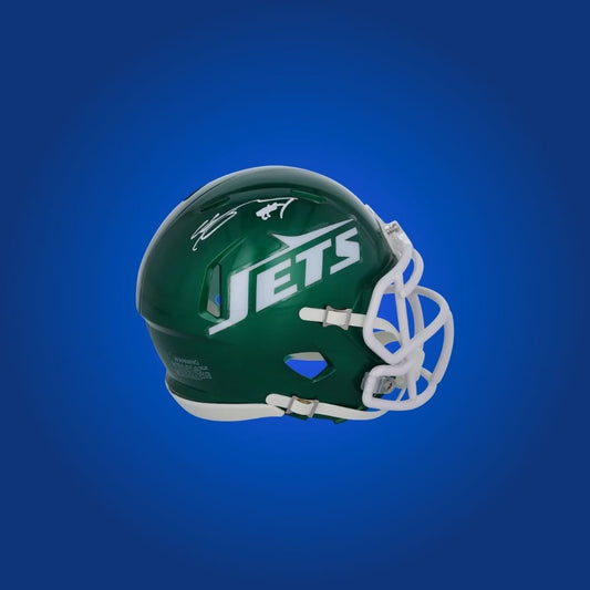 New York Jets mini helmet signed by Sauce Gardner with Certificate of Authenticity.