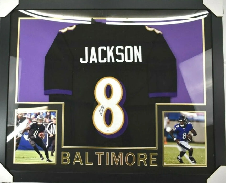 Lamar Jackson Full Framed Jersey