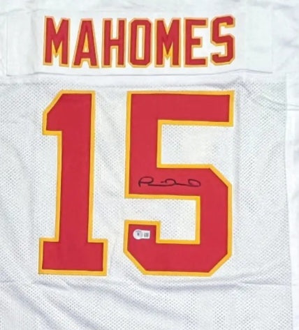 Mahomes White Framed Jersey