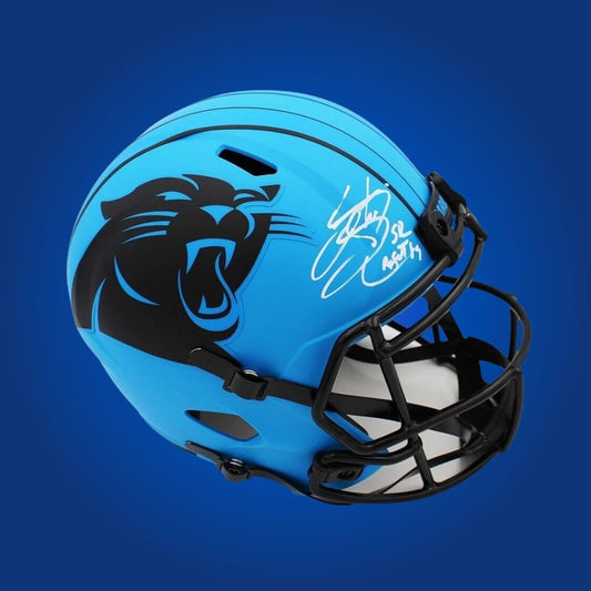 Steve Smith Sr. Signed Carolina Panthers Blue Flash  SpeedFlex  Authentic Helmet
