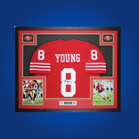 Steve Young Signed Full Framed Custom San Francisco 49ers Jersey