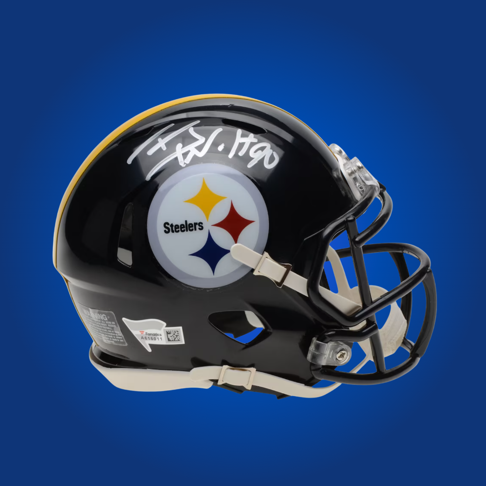Pittsburgh Steelers mini helmet signed by TJ Watt with Certificate of Authenticity