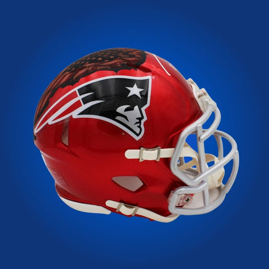 Tom Brady Signed New England Patriot Red Speed Flash Mini Helmet