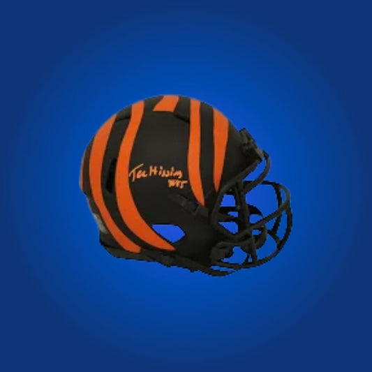 Cincinnati Bengals Eclipse Speed Mini Helmet signed by Tee Higgins, Certificate of Authenticity included