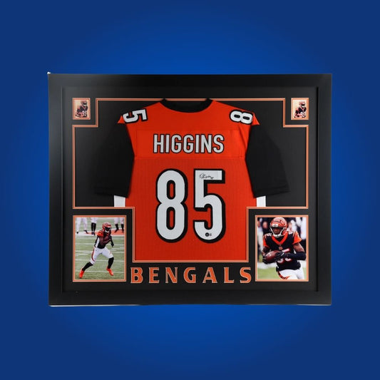 Autographed Cleveland Browns custom jersey by Jim Brown with Certificate of Authenticity.