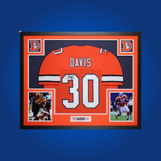Terrell Davis Signed Full Framed Custom Denver Broncos Jersey