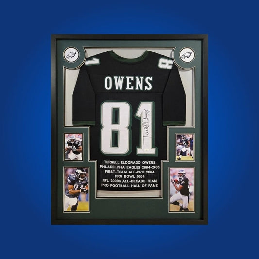Terrell Owens Signed Full Framed Custom Philadelphia Eagles Jersey
