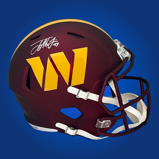 Terry McLaurin signed Washington Redskins maroon speed replica helmet