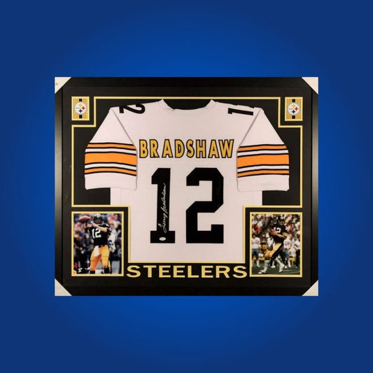 Terry Bradshaw Signed Full Framed Custom Pittsburgh Steelers Jersey