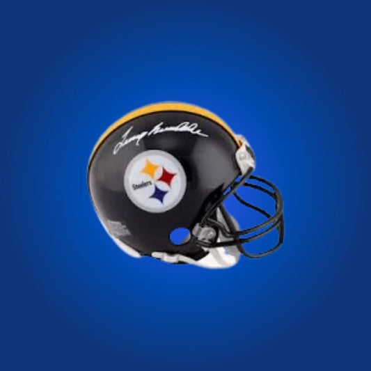 Pittsburgh Steelers mini helmet signed by Terry Bradshaw with Certificate of Authenticity.
